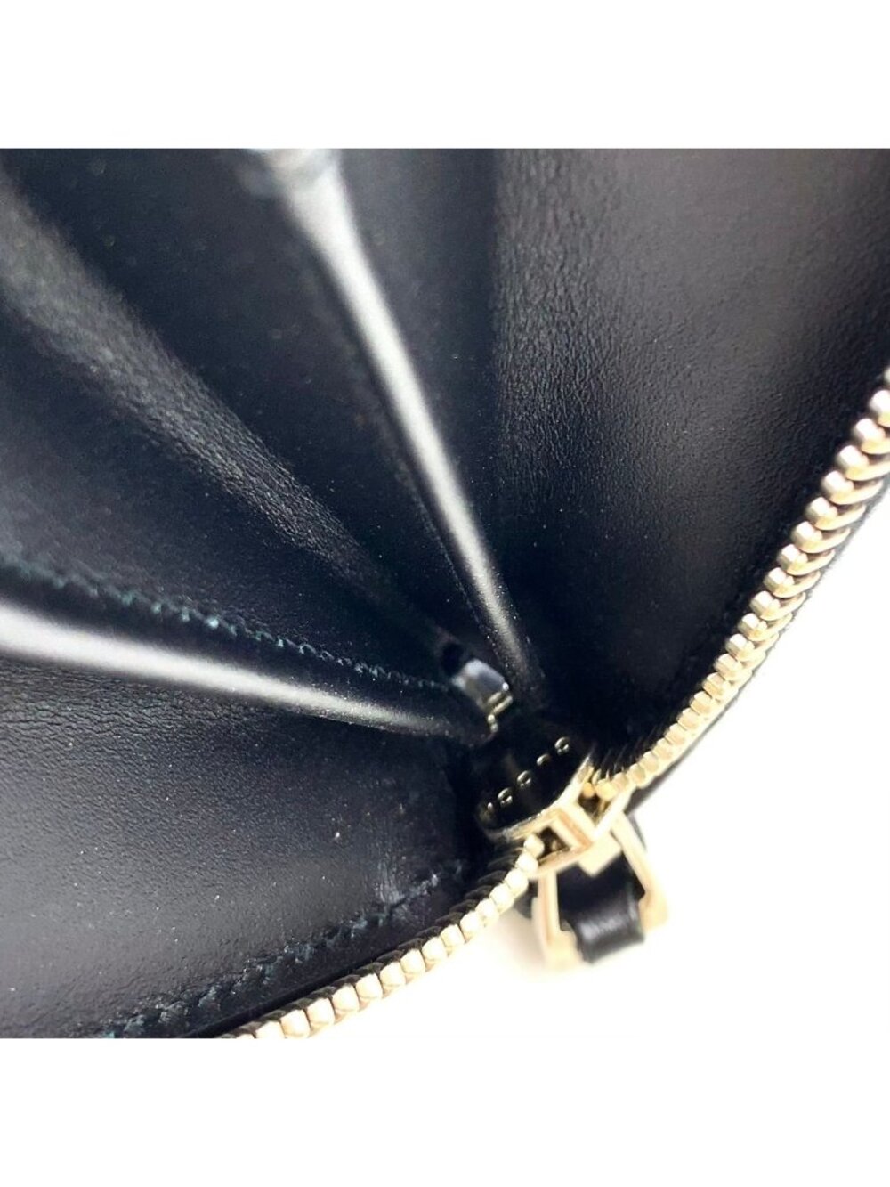 Gucci Guccissima Sherry Line Zip Around Leather Black Multicolor Wallet Silver - Picture 11 of 15